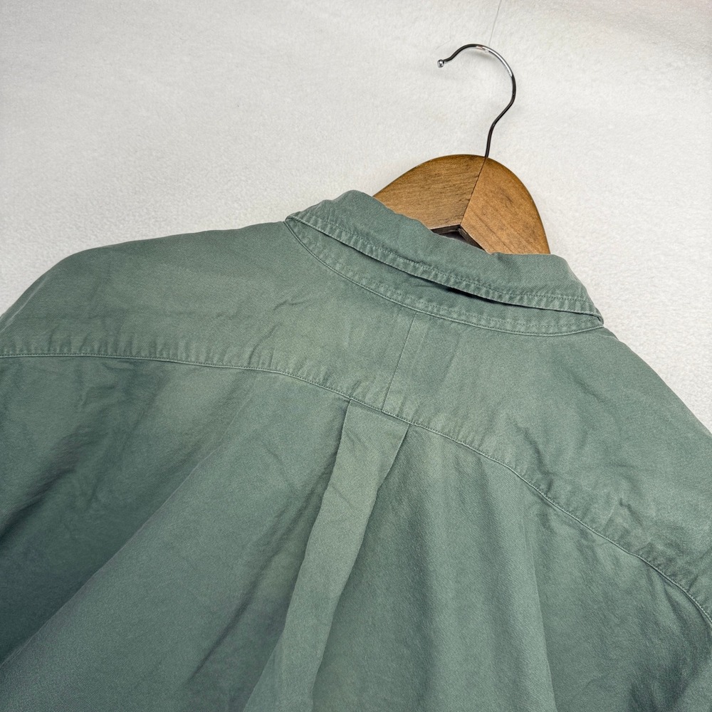 Ralph Lauren Button Down Shirt Mens 2XB 2XL Big Tall Green Oxford OCBD Thick - Picture 8 of 10